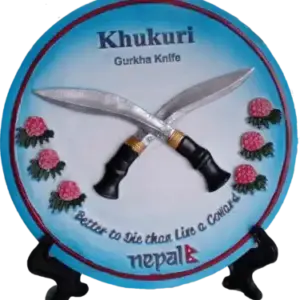 ceramic-plate-with-gurkha-khukuri-knife