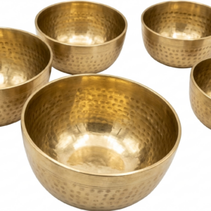Buy handmade antiques, figurines, statues, wood crafts, jewellery, garments etc. 49 5-Set Moon Singing Bowl - Brass