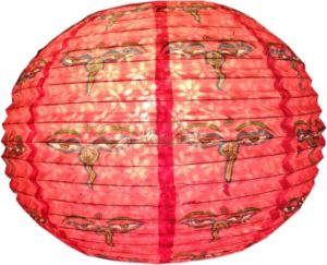 Handmade Printed Round Paper Lamp