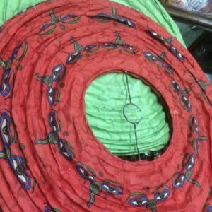 2 handmade-printed-round-paper-lamp