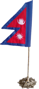 Nepal Flag With Stable Stand-1