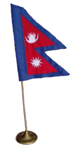 Nepal Flag With Stable Stand-2