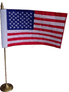 American Flag With Stable Stand