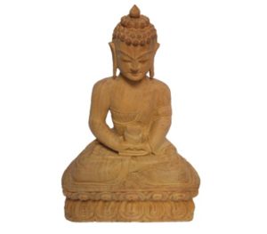Wooden Buddha Statue - 19cm high