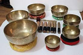 7-Set Moon Singing Bowl - Brass