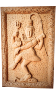 Shiva wooden craft wall hanging