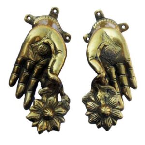 flower-hand-door-handle-pair