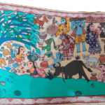Village Scene Mithila Painting 1 village-scene