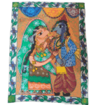 Krishna & Radha Traditional Folk Mithila Painting 1 krishna-radha-traditional-folk-mithila-painting