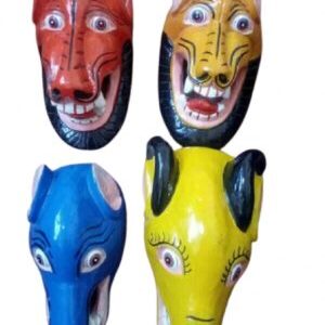 Hand Carved Wooden Animal Masks — hand-crafted Nepali wooden crafts