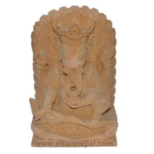 light-brown-wooden-ganesh-statue