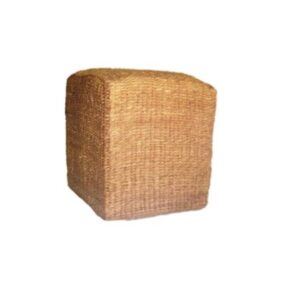 square-straw-stool