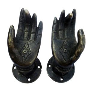 small-hand-shaped-door-handle-pair